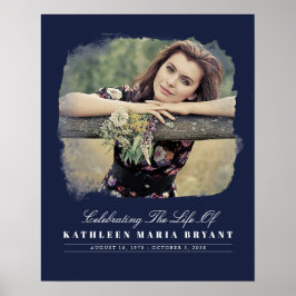 Viering Van Het Leven met Foto Begrafenisceremonie Poster