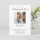 Viering van het leven met Foto Burgundy Flowers Kaart (Staand voorkant)