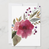 Viering van het leven met Foto Burgundy Flowers Kaart (Achterkant)