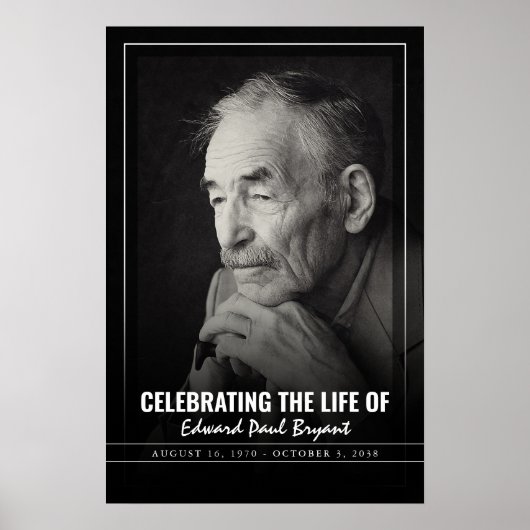 Viering Van Het Leven Met Foto-Funerair Ceremonie Poster (Voorkant)