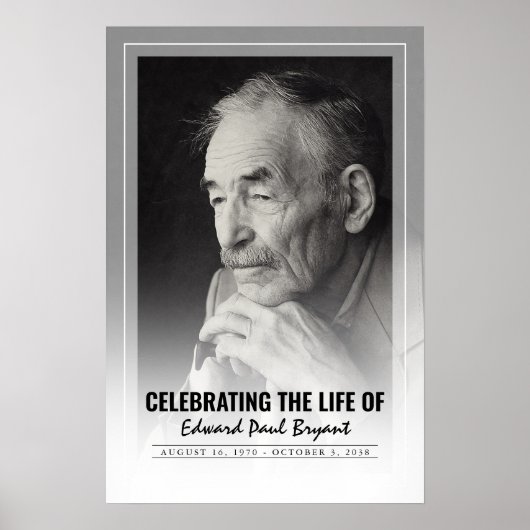 Viering Van Het Leven Met Foto-Funerair Ceremonie Poster (Voorkant)