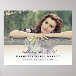 Viering Van Het Leven met Foto Horizontale Rouwdie Poster