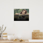 Viering Van Het Leven met Foto Rouwkaart Horizonta Poster (Keuken)