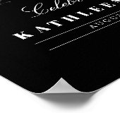 Viering Van Het Leven met Foto Uitvaartceremonie Poster (Hoek)