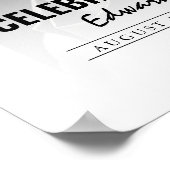 Viering Van Het Leven Met Foto Uitvaartceremonie Poster (Hoek)