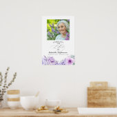 Viering Van Het Leven met Foto Uitvaartceremonie Poster (Keuken)