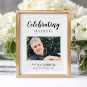 Viering van het leven met fotobegrafenis poster