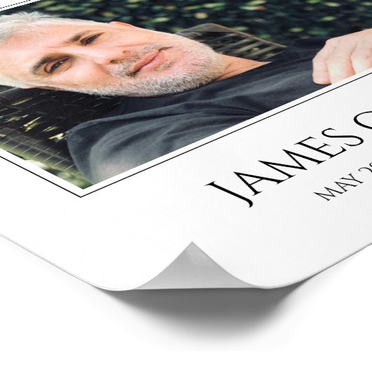 Viering van het leven met fotobegrafenis poster (Hoek)