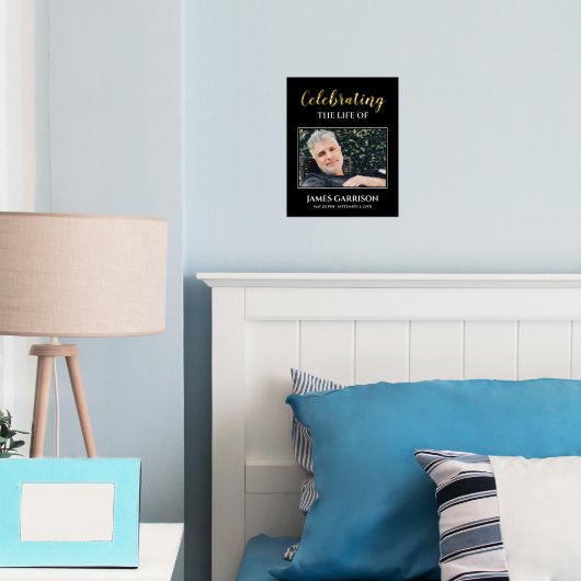 Viering van het leven met fotogedenkteken folie afdrukken (Insitu (Slaapkamer))