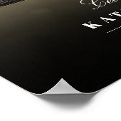 Viering van het leven met horizontale rouwfoto  poster (Hoek)