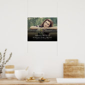 Viering van het leven met horizontale rouwfoto  poster (Keuken)