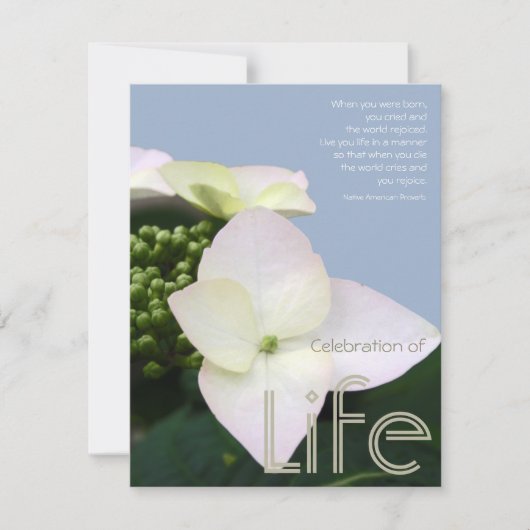 Viering van het leven met Inspirerend Citaat 7 Kaart (Voorkant)