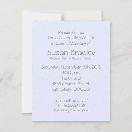 Viering van het leven met Inspirerend citaat 9 Kaart (Achterkant)