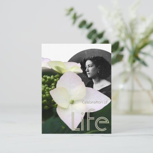viering van het leven met portret kaart (Staand voorkant)
