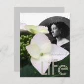  viering van het leven met portret kaart (Voorkant / Achterkant)