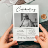 Viering van het leven minimalistische begrafenis a kaart