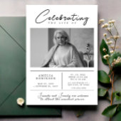 Viering van het leven minimalistische begrafenis a kaart