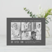 Viering van het Leven Modern Eenvoudig 4 Foto Coll Kaart (Staand voorkant)