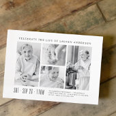 Viering van het Leven Modern Eenvoudig 4 Fotocolla Kaart