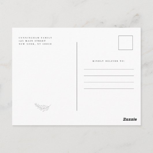 Viering van het Leven Modern Eenvoudig Minimalisti Briefkaart (Achterkant)