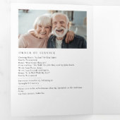 Viering van het leven Modern Elegant 11-foto Drieluik Programma (Binnenzijde eerst)