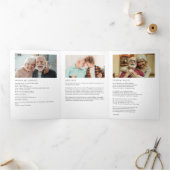 Viering van het leven Modern Elegant 11-foto Drieluik Programma (Binnen)