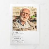 Viering van het leven Modern Elegant 11-foto Drieluik Programma (Cover)