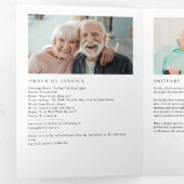 Viering Van Het Leven Modern Elegant 11-Foto's Drieluik Programma (Binnenzijde eerst)