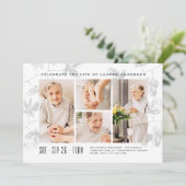 Viering van het leven Modern gebladerte 4 Fotoroos Kaart (Staand voorkant)