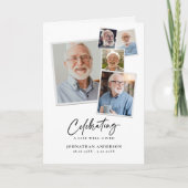 Viering van het leven Moderne 8-foto Collage Elega Programma (Voorkant)