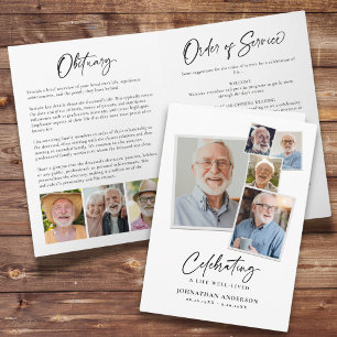 Viering van het leven Moderne 8-foto Collage Elega Programma