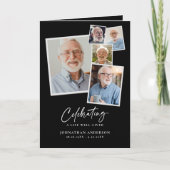 Viering van het leven Moderne 8-foto Collage Elega Programma (Voorkant)