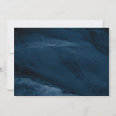 Viering van het leven moderne begrafenisblauwe mar kaart (Achterkant)