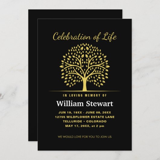 Viering van het leven | Moderne bosbouw Kaart (Voorkant / Achterkant)