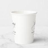 Viering van het Leven Moderne Elegante Script Fune Papieren Bekers (Links)