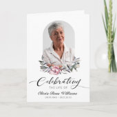 Viering van het leven Moderne foto begrafenismonum Programma (Voorkant)