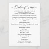 Viering van het leven Moderne foto begrafenismonum Programmakaart (Achterkant)