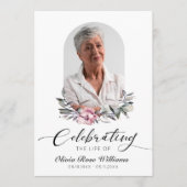 Viering van het leven Moderne foto begrafenismonum Programmakaart (Voorkant)