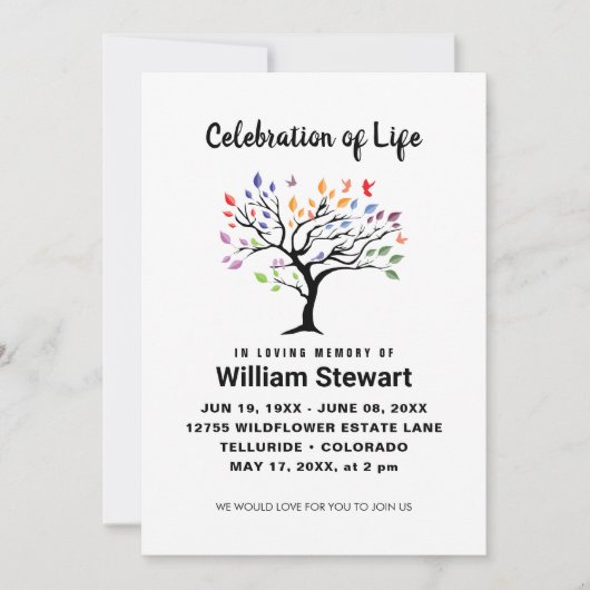 Viering van het leven | Moderne structuur van de b Kaart (Voorkant)