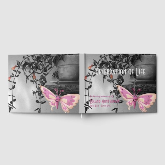 Viering van het leven Monochrome Stilleven Gastenboek (Volledig)