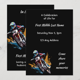Viering van het Leven Motocross Motorrace Kaart