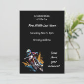 Viering van het Leven Motocross Motorrace Kaart (Staand voorkant)
