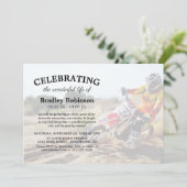 Viering van het Leven | Motorcross Fotobegrafenis Kaart (Staand voorkant)