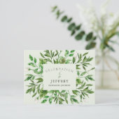 Viering van het Leven na het Verlies van Loof Briefkaart (Staand voorkant)