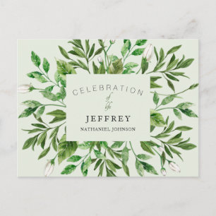 Viering van het leven na verlies bij het verzamele briefkaart