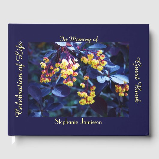 Viering van het Leven, Naam, Gouden Gele Bloemen, Gastenboek (Voorkant)