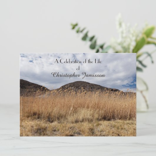 Viering van het leven, naam, graan in de Breeze Kaart (Staand voorkant)