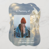 Viering van het leven Nodig Angel Sky Clouds Kaart (Voorkant / Achterkant)