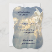 Viering van het leven Nodig Angel Sky Clouds Kaart (Achterkant)