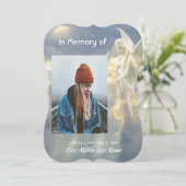 Viering van het leven Nodig Angel Sky Clouds Kaart (Staand voorkant)